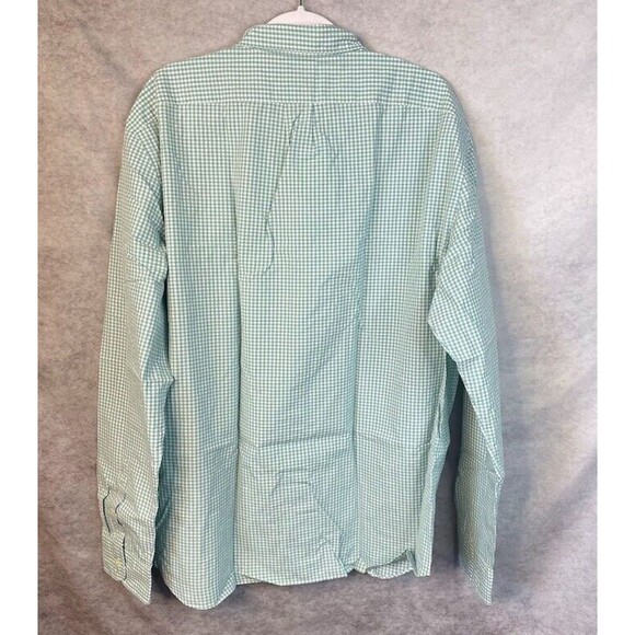 J.Crew Mens Button Up Shirt Size 2XL Green Check Long Sleeve Slim Fit Organic - Picture 6 of 14